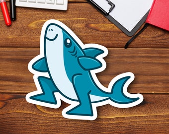 Land Shark MATTE Vinyl Sticker | Funny Shark Sticker Gift