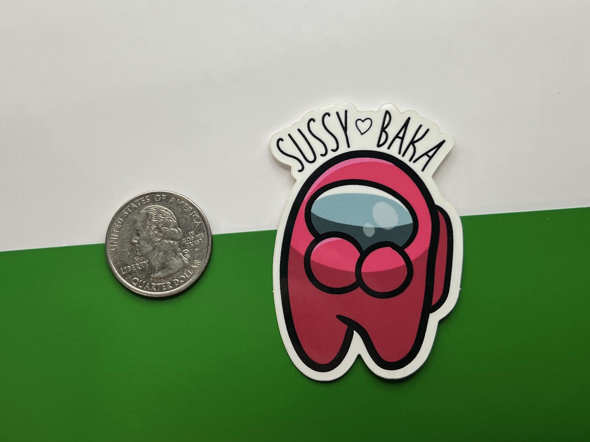 Sussy Baka Glossy Vinyl Sticker among Us Inspired Crewmate Anime Meme  Sticker -  Norway