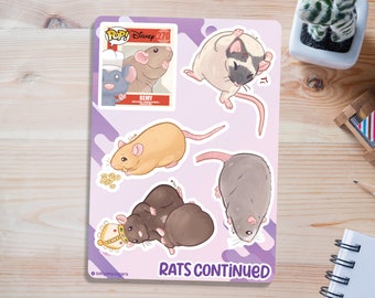 Rats IRL  Vinyl Sticker Sheet | Rat Gift Meme