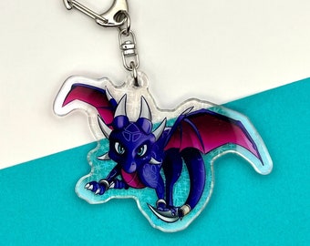 Cynder the Dragon Double-Sided Acrylic Charm Keychain: A Dazzling and Durable Rival