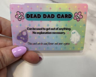 Dead Dad Mom Card Funny Spooky Dead Dad Mom Club Membership