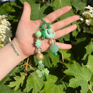 Cat and Moon Fairycore Bag Charm / Keychain