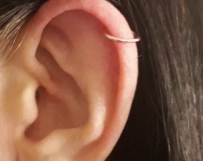 Helix Hoop Helix Ring Tragus Hoops Hugger Earrings Minimal Etsy