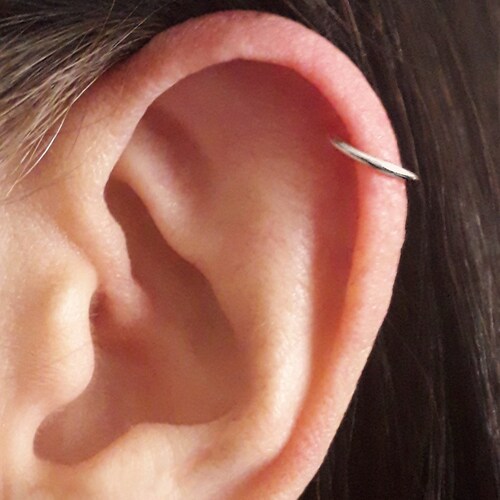 Pink Rose Gold Hoop Earring BALL Cartilage Tragus Helix Etsy