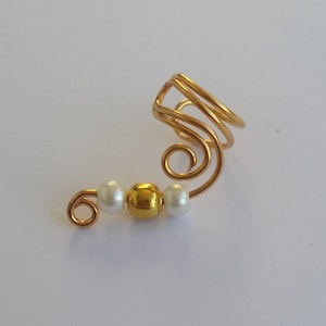 Pair Gold Drop Ear Cuff Gold Ear Wrap image 5