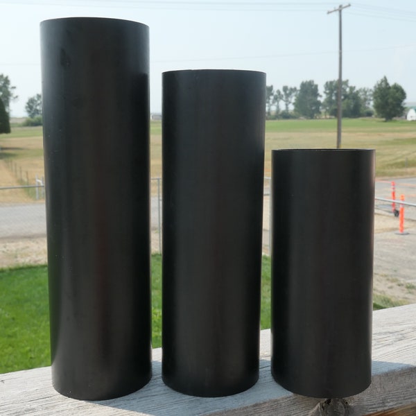 Pick a Size - 2 Each 3" PVC soap Vertical Column Mold 8.5", 10.5", 12" You pick. Rubber caps with hose clamps Round soap bars Soap making