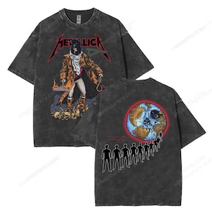 Metallica Unforgiven Erwachsene schwarze Kurzarm T-Shirt Vintage Style 90er Jahre Heavy Metal Musik Grafik T-Shirts
