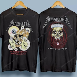 Vintage 1988 Metallica T-Shirt, Das kürzeste Stroh-Tour-Design, Pushead Artwork, Unisex Rock Band T-Shirt, Heavy Metal Konzert Shirt