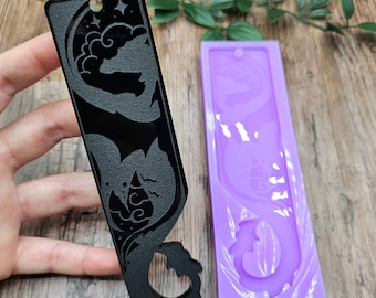 Flexible silicone bookmark mold &quot;booktok collection&quot; 16 cm (designed by AngeniaCreations) *004