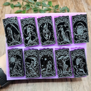 Stampo silicone flessibile 10 carte tarocchi 2.0 misura piccola 7cm (Original Designs)