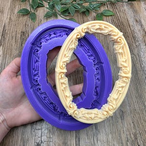 Flexible silicone mold 3D frame 16 cm x 12.5 cm for resin, jesmonite, plaster, wax, soap, polymer clay, fimo etc