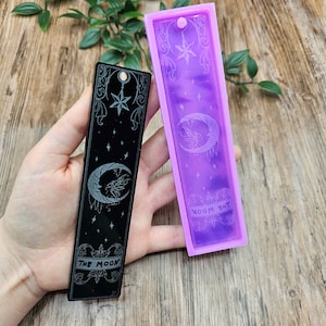 Stampo in silicone flessibile segnalibro carta "The Moon" designed by Angenia Creations