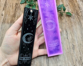 Flexible silicone mold bookmark paper &quot;The Moon&quot; designed by Angenia Creations