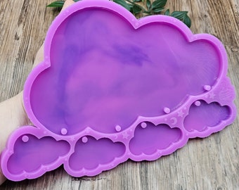 Flexible silicone cloud mold 20 cm + 4 clouds 6 cm