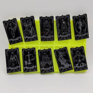 Flexibele siliconen mal 10 middelgrote tarotkaarten (originele ontwerpen)