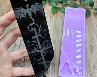 Flexible silicone bookmark mold &quot;booktok collection&quot; 16 cm (designed by AngeniaCreations) *003