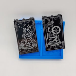 Stampo silicone flessibile 2 carte tarocchi misura media