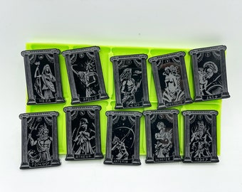 Flexible silicone mold set of 10 "Gods of Olympus" cards (Original designs)