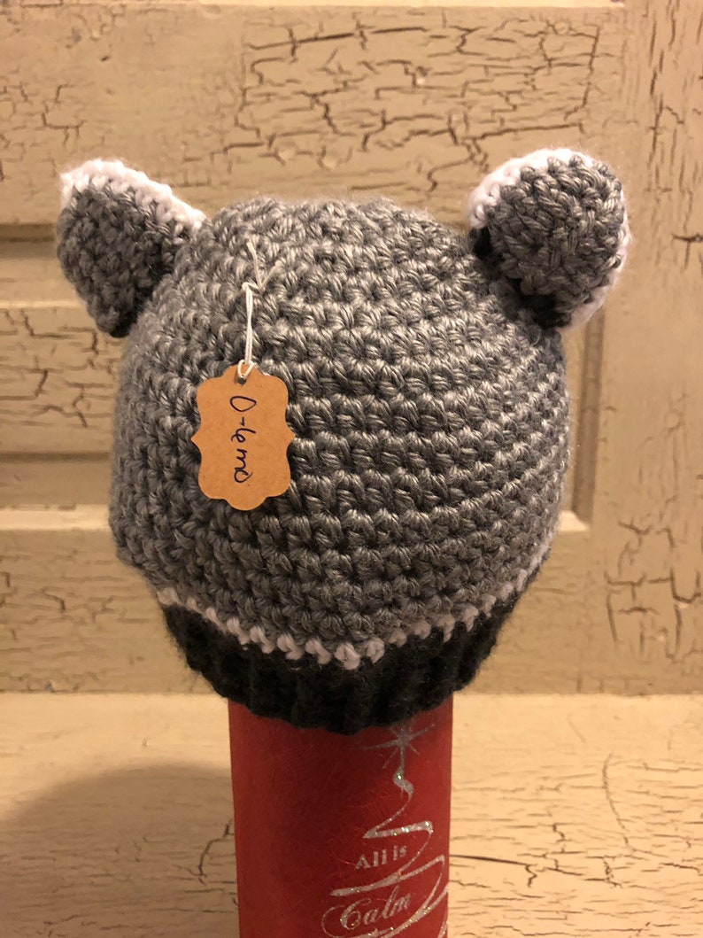 toddler Beanie hats 3-6mo and Baby Racoon Baby Fox