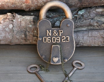 Engraved Padlock | Unique Gift | Personalized Love Lock | Anniversary | Unity Ceremony