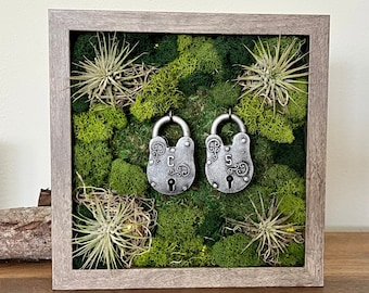DIY Moss Wall Art Kit, Holiday Gift, Unique Gift, Make Your Own Moss Art, Preserved Moss Art, Kits For Adults, Birthday Gift, Unique Gift