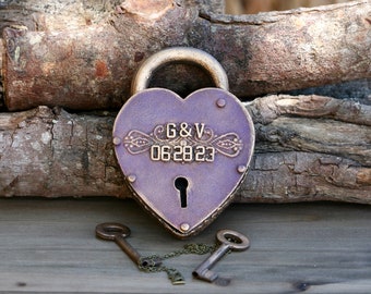 Unity Ceremony| Heart Love lock | Personalized padlock | Engraved unique Gift
