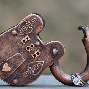 6° anniversario, ferro, LUCCHETTO PERSONALIZZATO &quot;Love Lock&quot; personalizzato, matrimonio, anniversario, proposta, regalo