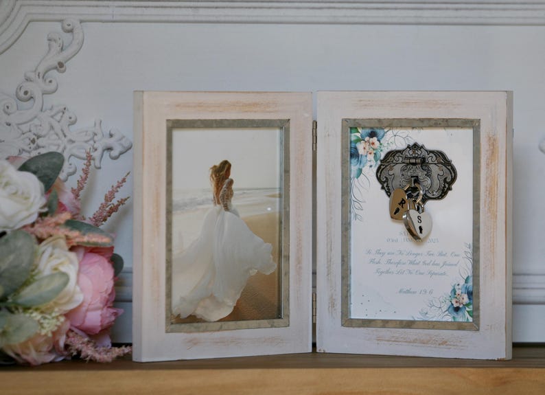 Unity Wedding Lock Ceremony Set, Personalized Love Locks in Frame - Etsy