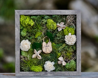 Rustic Love Lock: Personalized Unity Ceremony Padlock for Your Flower Garden. Anniversary Gift Idea. Holiday,Birthday, Christmas Gift Box.