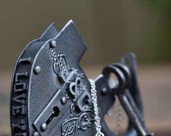 Custom Heart Padlock for Your Unity Ceremony - Personalized Love Lock