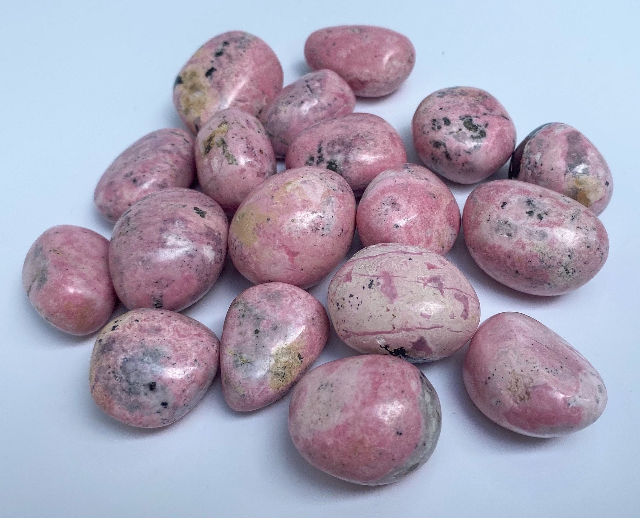 Pierres Roulées en Rhodonite, Rhodonite Pérou, Pierres Roulées, Mineraux