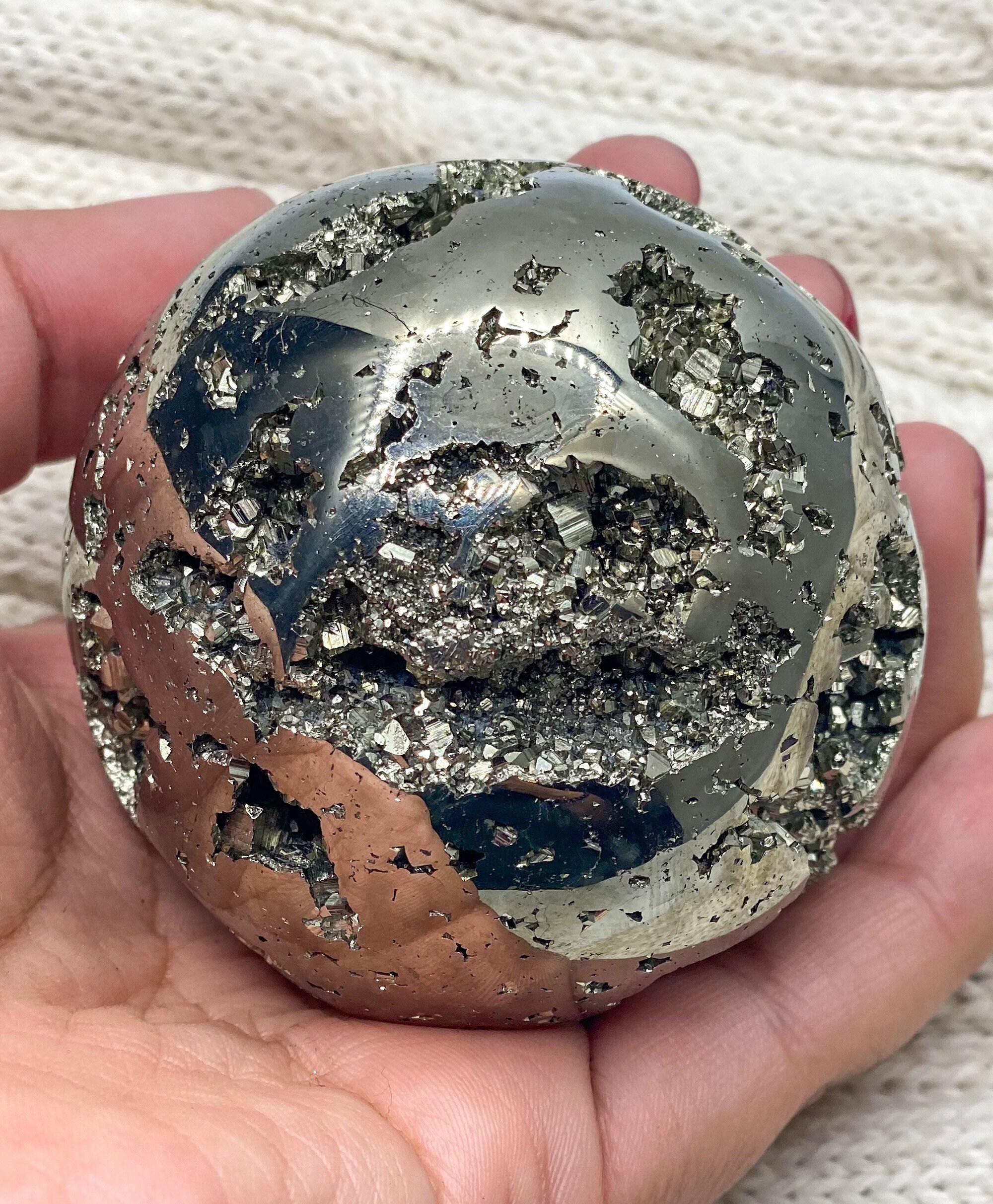 Sphère de Pyrite , Pérou, Péruvienne, Pyrite, Minéraux, Pierre Pierres , Boule Pyrite