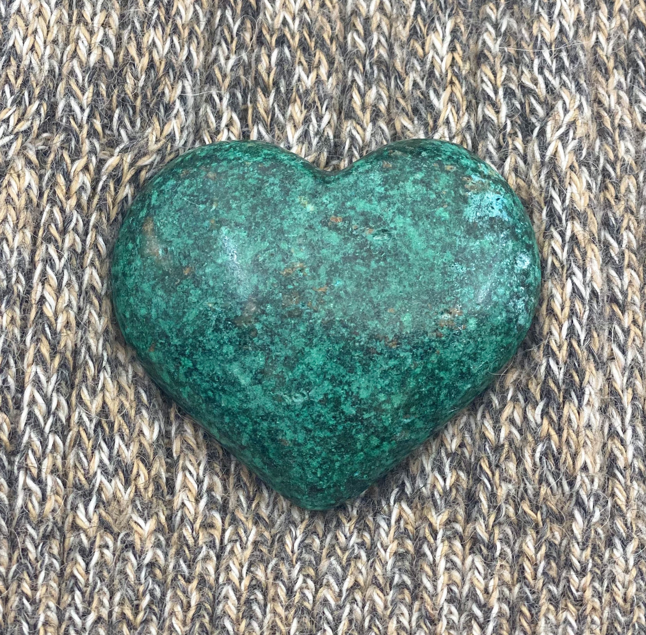 Coeur Chrysocolle, Chrysocolle Pérou, Chrysocolla Polish