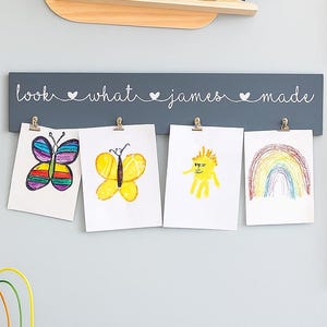 Look What We Made Personalised Sign | 22&quot; Children&#39;s Art Display Signs | Playroom Wall Art | Kids Art Display Sign | Toddler Decor