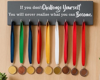 Inspirational Quote Medal Hanger - Marathon, Race Display