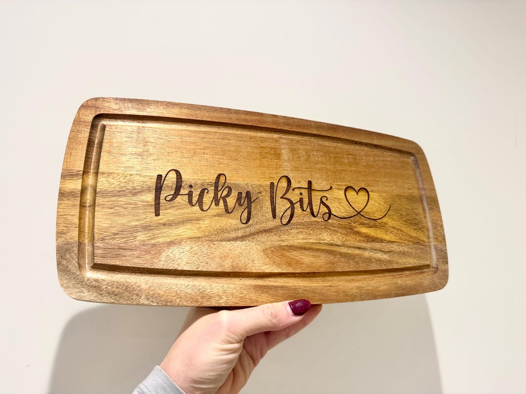 Personalized Acacia Wood Charcuterie Board, Engraved Rustic Cheese ...