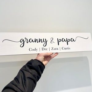 Personalised Wooden Plaque Nan Grandad Grandparents Family Home Sweet Home Gift New home - Multiple Sizes and Colours