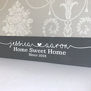 Personalised Wooden Plaque Family Home Sweet Home Gift New home - 5 Year Anniversary Multiple Sizes and Colours