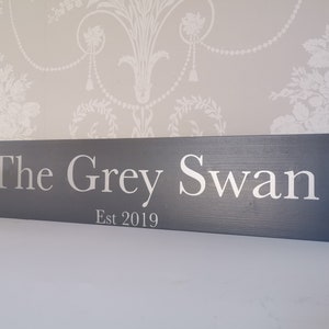 Personalised Wooden Plaque Pub Names Gift New home - Multiple Sizes and Colours