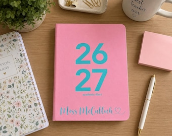 Personalised Teacher Academic Diary 2026-2027 Leaving Gift