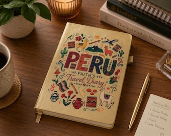 Personalised Peru Journal Travel Diary Adventure Gift