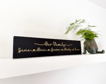 Personalised Wooden Sign Our Family Wall Sign Gift New Home Plaque