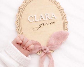 Baby Announcement Sign | 3D Newborn Keepsake