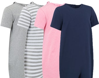 Vêtements pour adultes ayant des besoins spéciaux - Combinaison unisexe à manches courtes / jambe courte ZIPBACK par KayCey