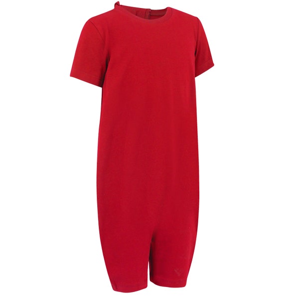 Special Needs Clothing for Kids and Teens - Unisex SHORT Sleeve / SHORT Leg ZIPBACK Jumpsuit by KayCey