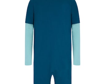 Kaycey ZipBack, Long Sleeve Short Leg Jumpsuit With Zipper Closure, Adaptive Clothing for Kids with Special Needs