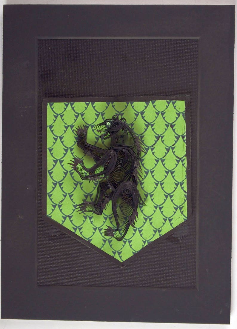 House Mormont Black Bear on Forest Green Banner Sigil Game ...