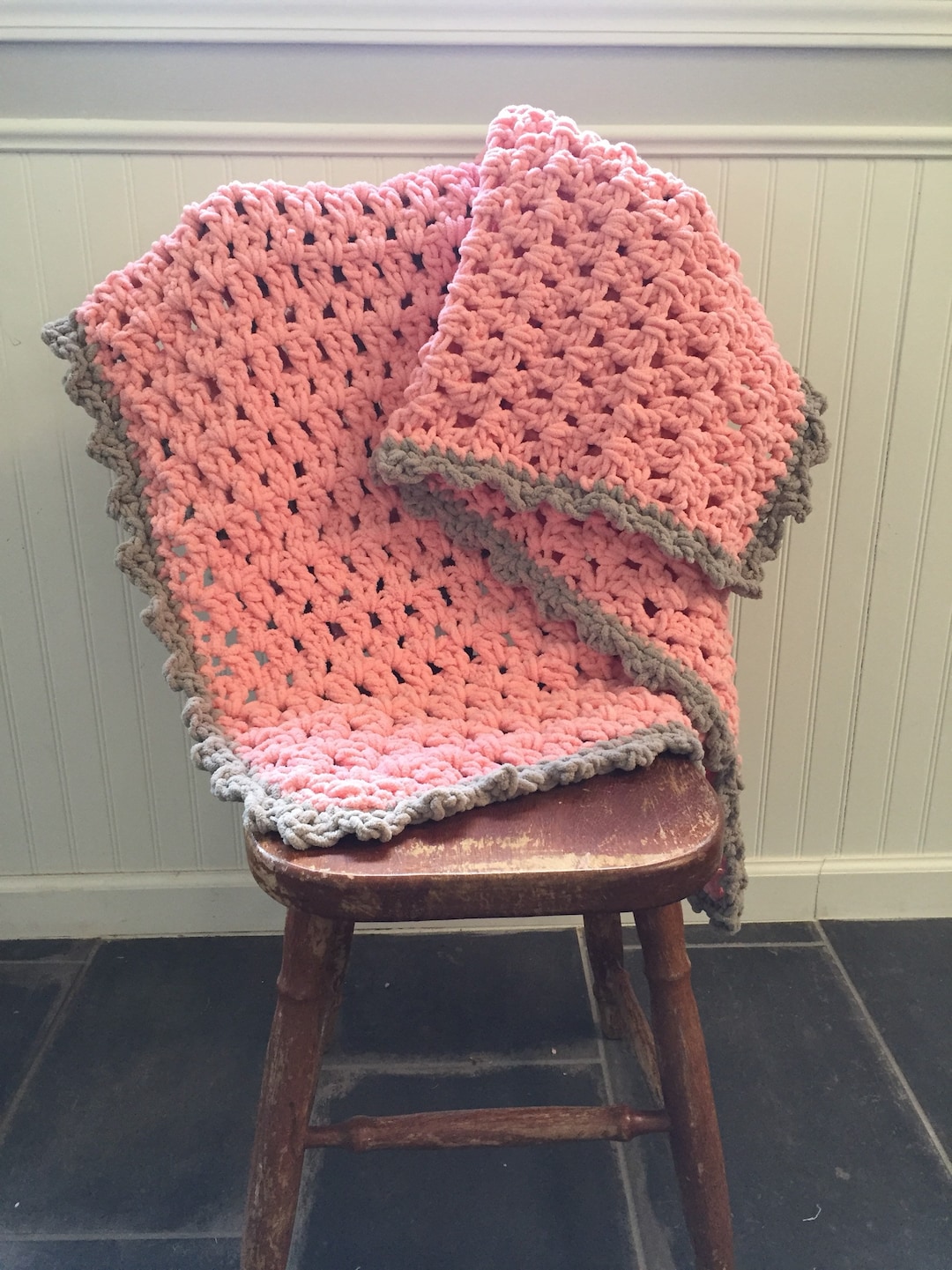 Baby Blanket With Ruffle Edge Many Colors Available Etsy