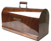 SINGER Sewing Machine Bentwood Carrying Wooden Case Top Cover Lid 20115 15 15-91 201 201-2 66 316 127 27 Restored by 3FTERS