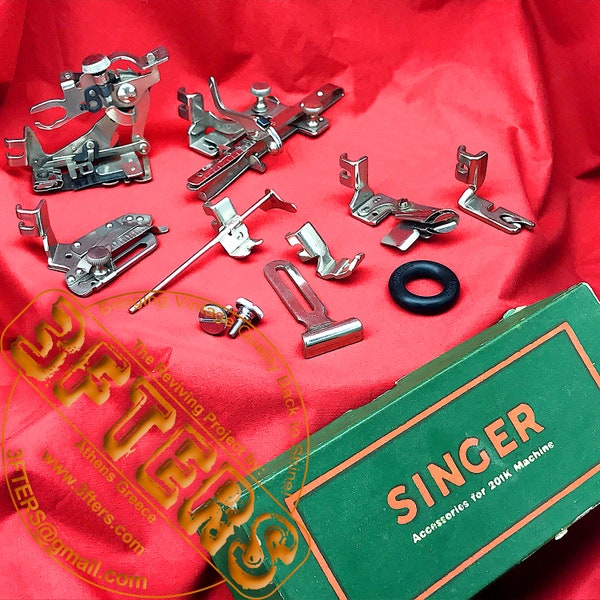 Caja de accesorios SINGER para máquinas de coser de caña baja 201, 201k y 201-2 SIMANCO